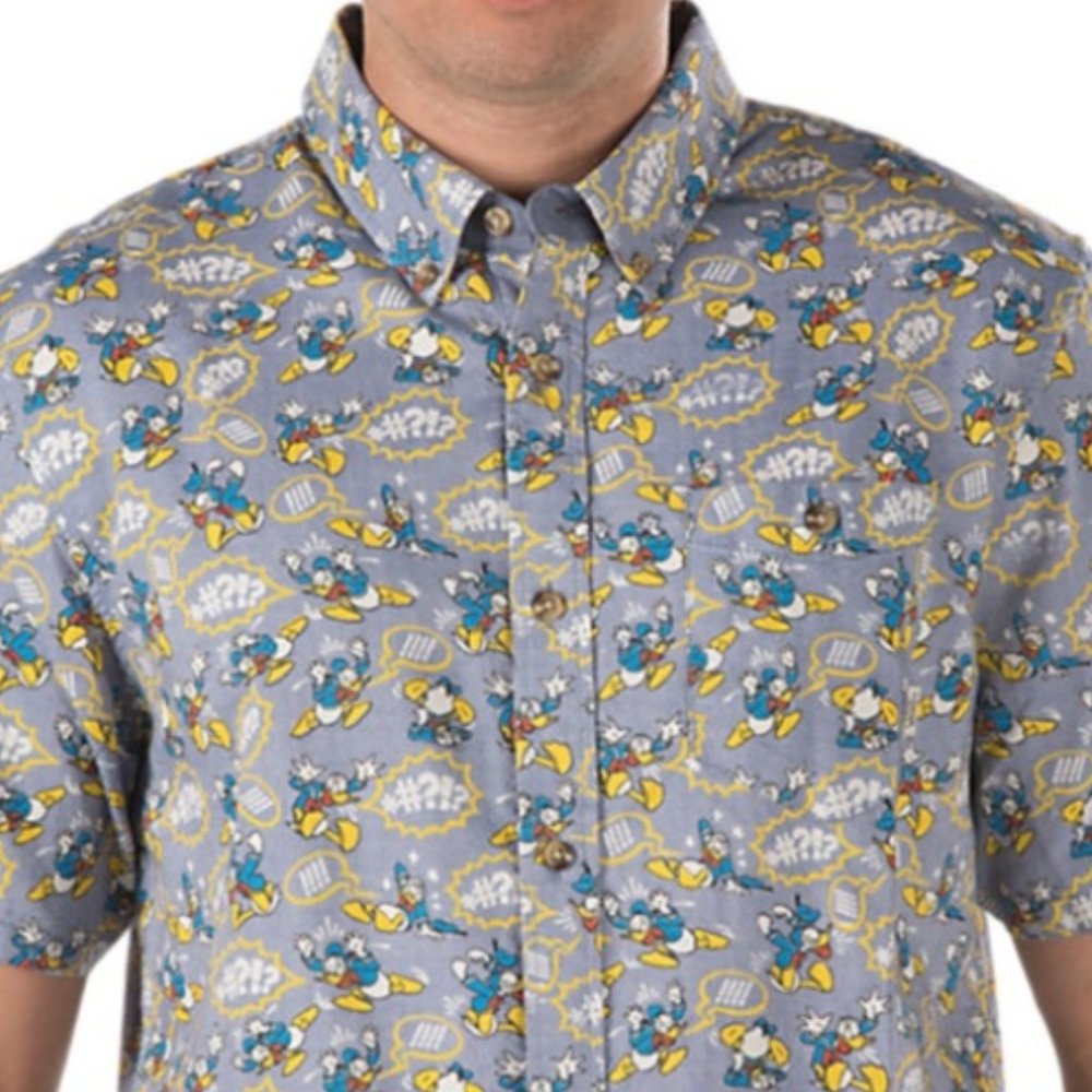Vans x Disney Donald Duck Short Sleeve Button Down Shirt Size S